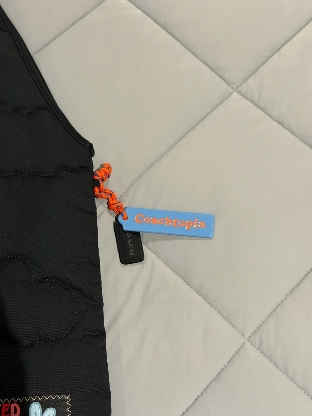 Coachtopia Loop Black Quilted Cloud Tote